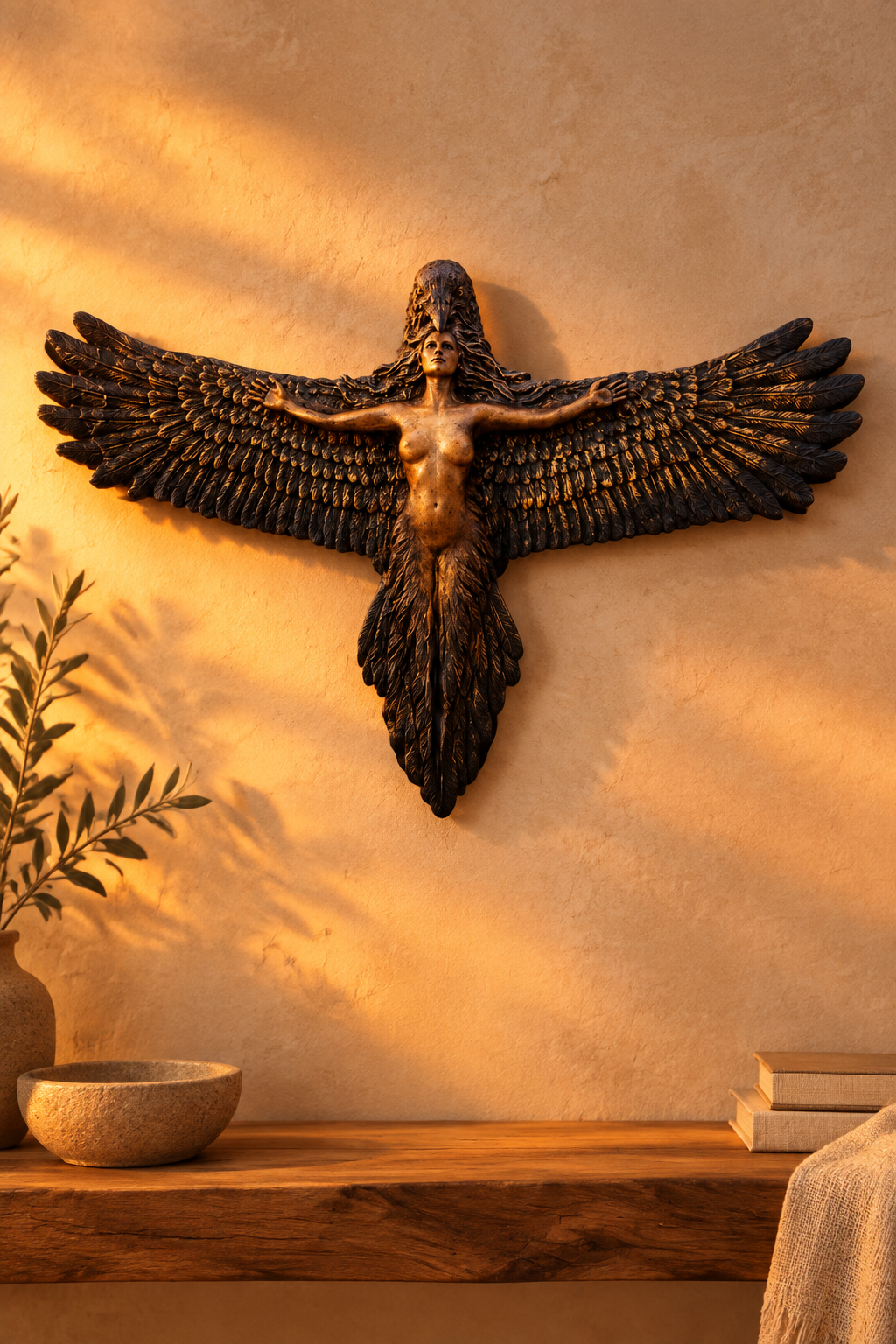 Phoenix Woman Statue, Rising Goddess Gift – Shaping Spirit
