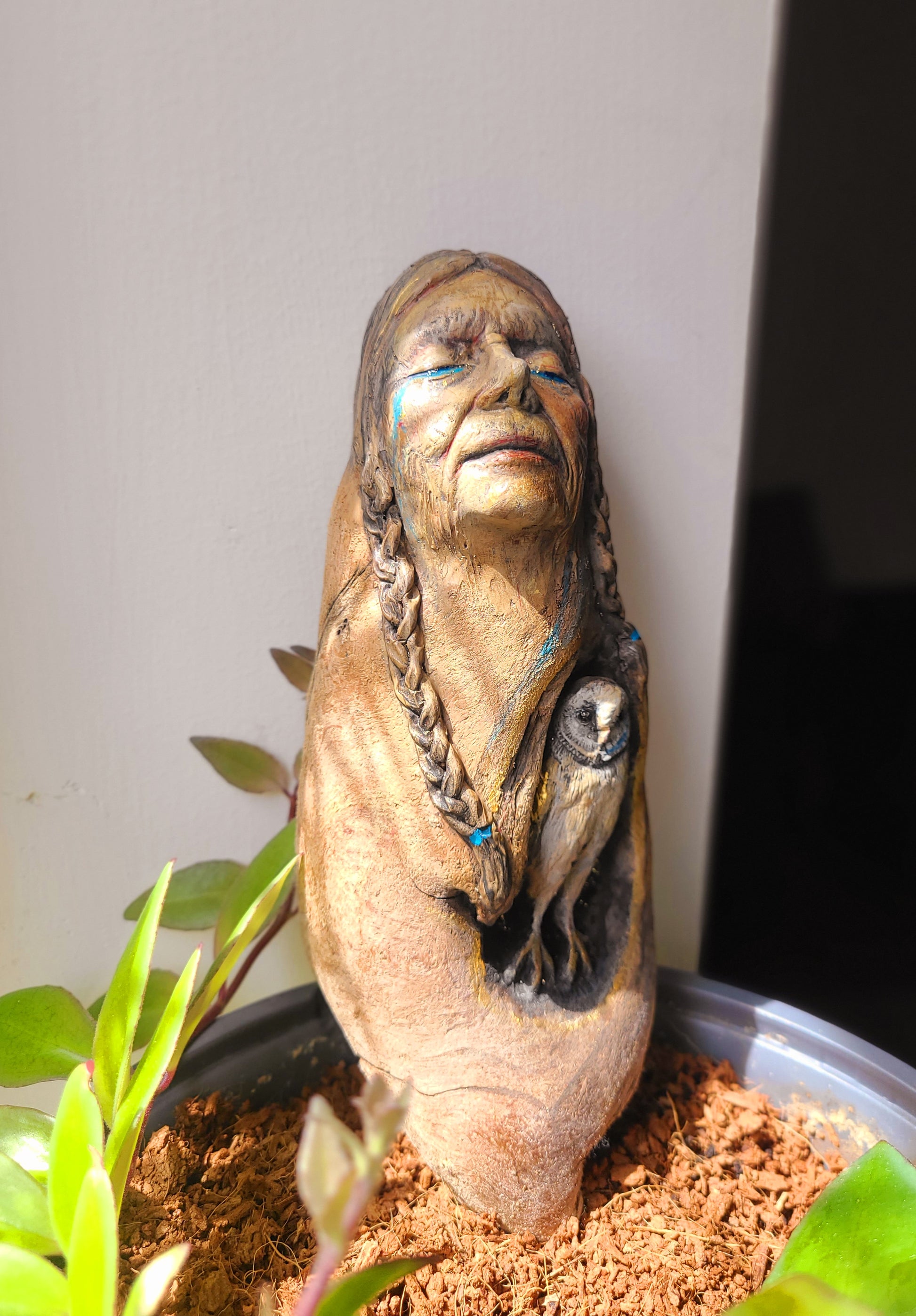 Owl Vision, Sculpture by Debra Bernier, Shaping Spirit