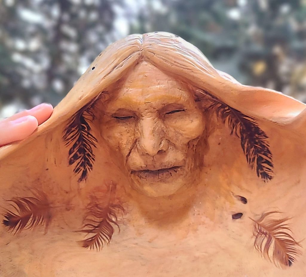 A Prayer To The Wind, Wood Burl Bowl, Spiritual Altar Sacred Elder