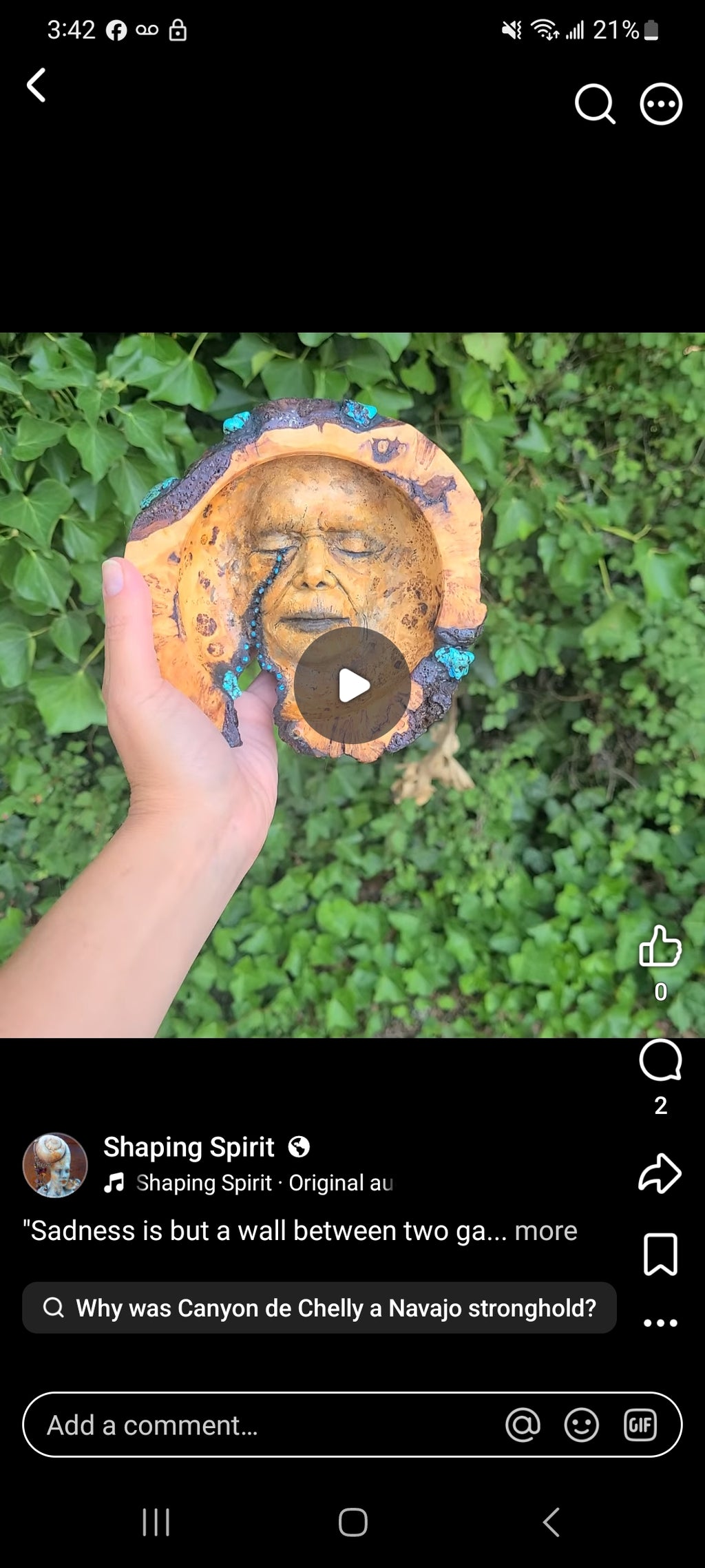 Cedar Wood & Turquoise Stone Tears, by Debra Bernier, Shaping Spirit
