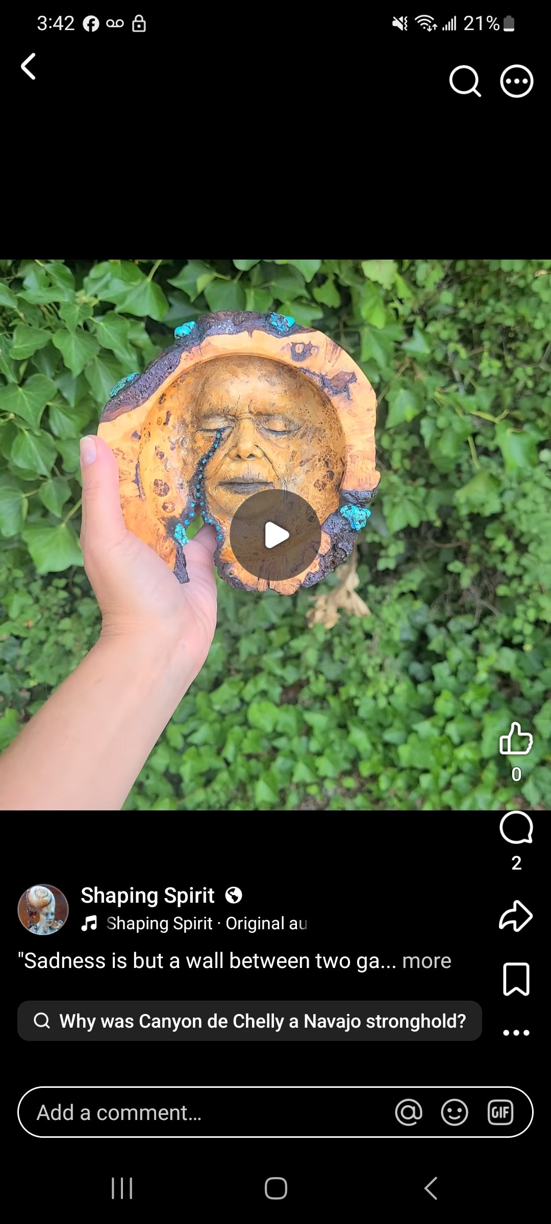 Cedar Wood & Turquoise Stone Tears, by Debra Bernier, Shaping Spirit