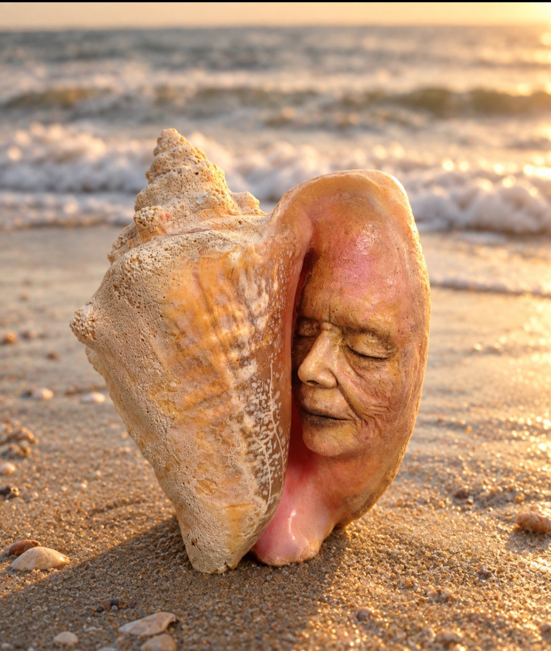 Memories of the Past, Seashell Woman Sculpture