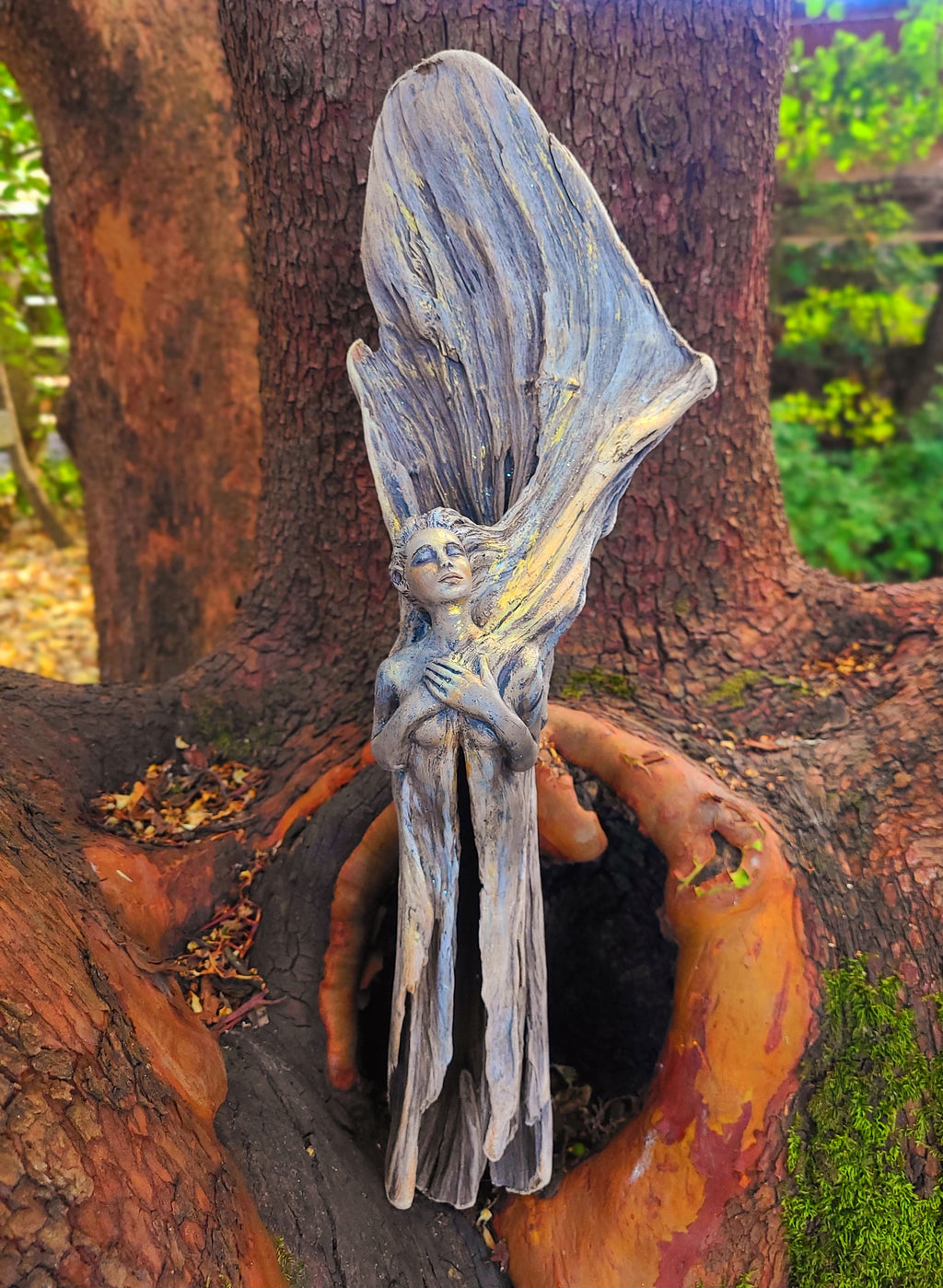 The Strength To Rise, Driftwood Angel by Debra Bernier, Shaping Spirit