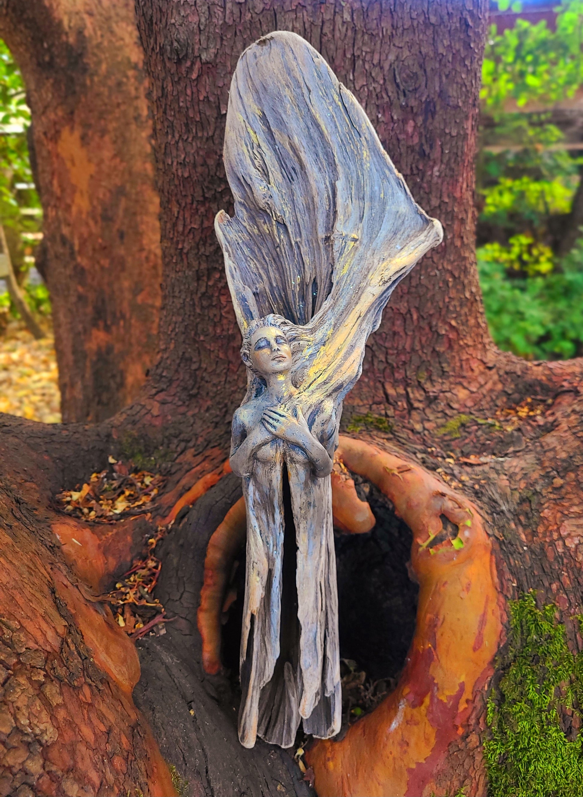 The Strength To Rise, Driftwood Angel by Debra Bernier, Shaping Spirit