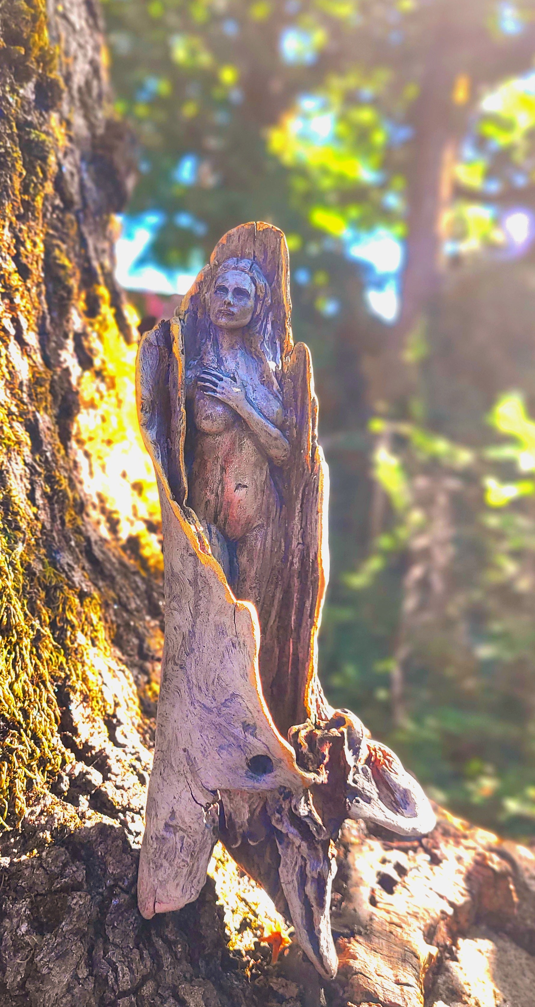 Spirit Woman in Wood, By Debra Bernier, Shaping Spirit Sculptures