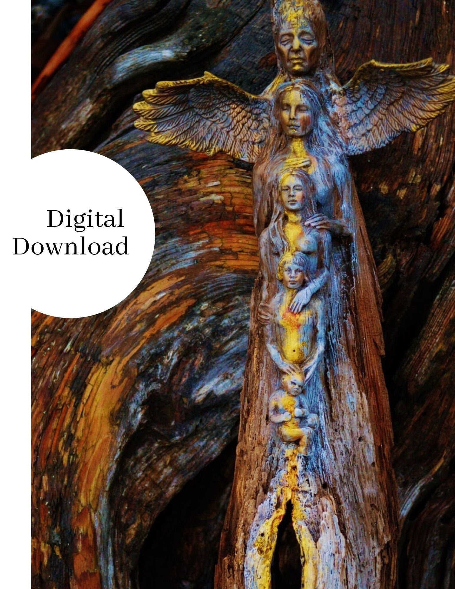 Digital download spiritual artwork printable wall art instant download by Debra Bernier